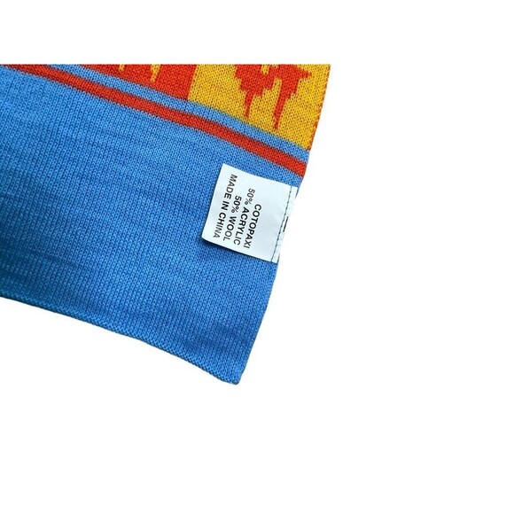 Cotopaxi Scarf Llama Print Blue Knit Wool Blend Gorpcore Outdoors Granola Girl - Picture 2 of 7